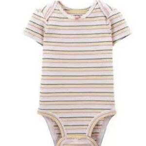 Carter's Striped Bodysuit - White, Yellow, Pink, Blue